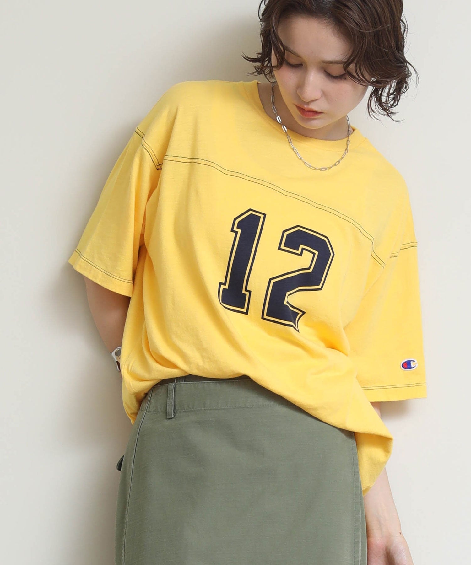 Gready Brilliant/(W)FOOTBALL T-SH グレディブリリアン トップス カットソー・Tシャツ イエロー ブルー