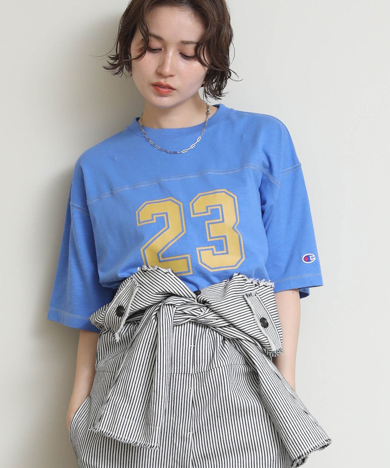 Gready Brilliant/(W)FOOTBALL T-SH グレディブリリアン トップス カットソー・Tシャツ イエロー ブルー