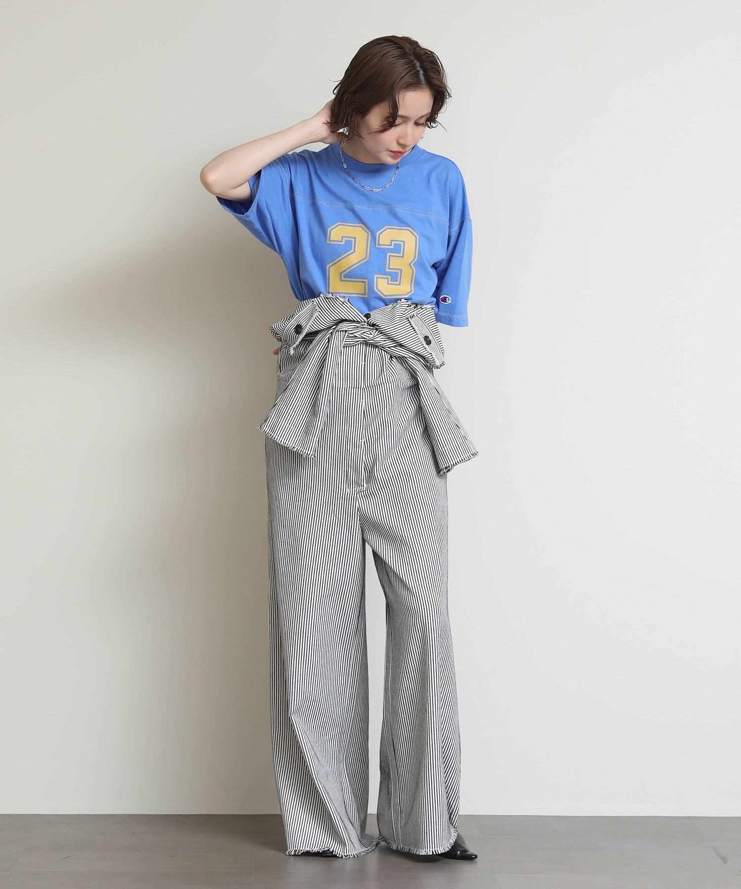 Gready Brilliant/(W)FOOTBALL T-SH グレディブリリアン トップス カットソー・Tシャツ イエロー ブルー