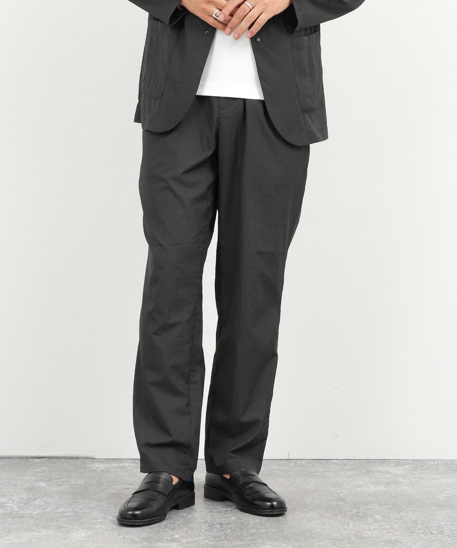 《ビジカジ/セットアップ対応》軽量シアーリップストップ イージーパンツ 26SS ノーリーズ パンツ その他のパンツ ネイビー グレー