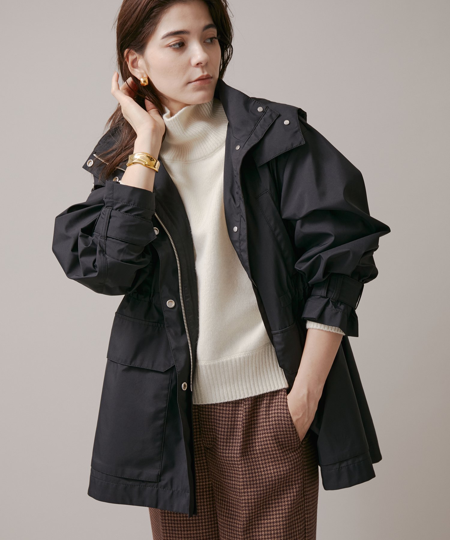 ROPE' 【新色追加】【Mizunoコラボ】撥水/300daysコントロールマウンテンパーカー ロペ ジャケット・アウター マウンテンパーカー ブラック グレー ブラウン カーキ【送料無料】のサムネイル