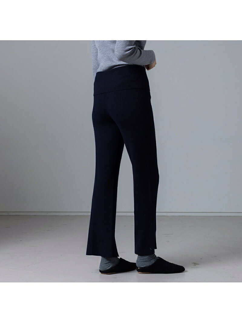 【セットアップ対応】ファインウールニットパンツ コレックス トップス ニット ベージュ ネイビー