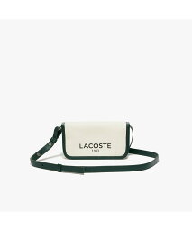 ラコステ スマホケース メンズ 【SALE／50%OFF】LACOSTE ヘリテージキャンバス キャンバススマホバッグ ラコステ 財布・ポーチ・ケース ポーチ ホワイト ブラック【送料無料】