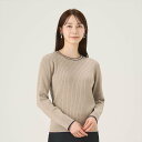 【SALE/35%OFF】BRICK HOUSE by Tokyo Shirts ワイドリブ配色プルオーバー レディース BL05I500DE10R00-50 トーキョーシャツ トップス ニット ベージュ(4)