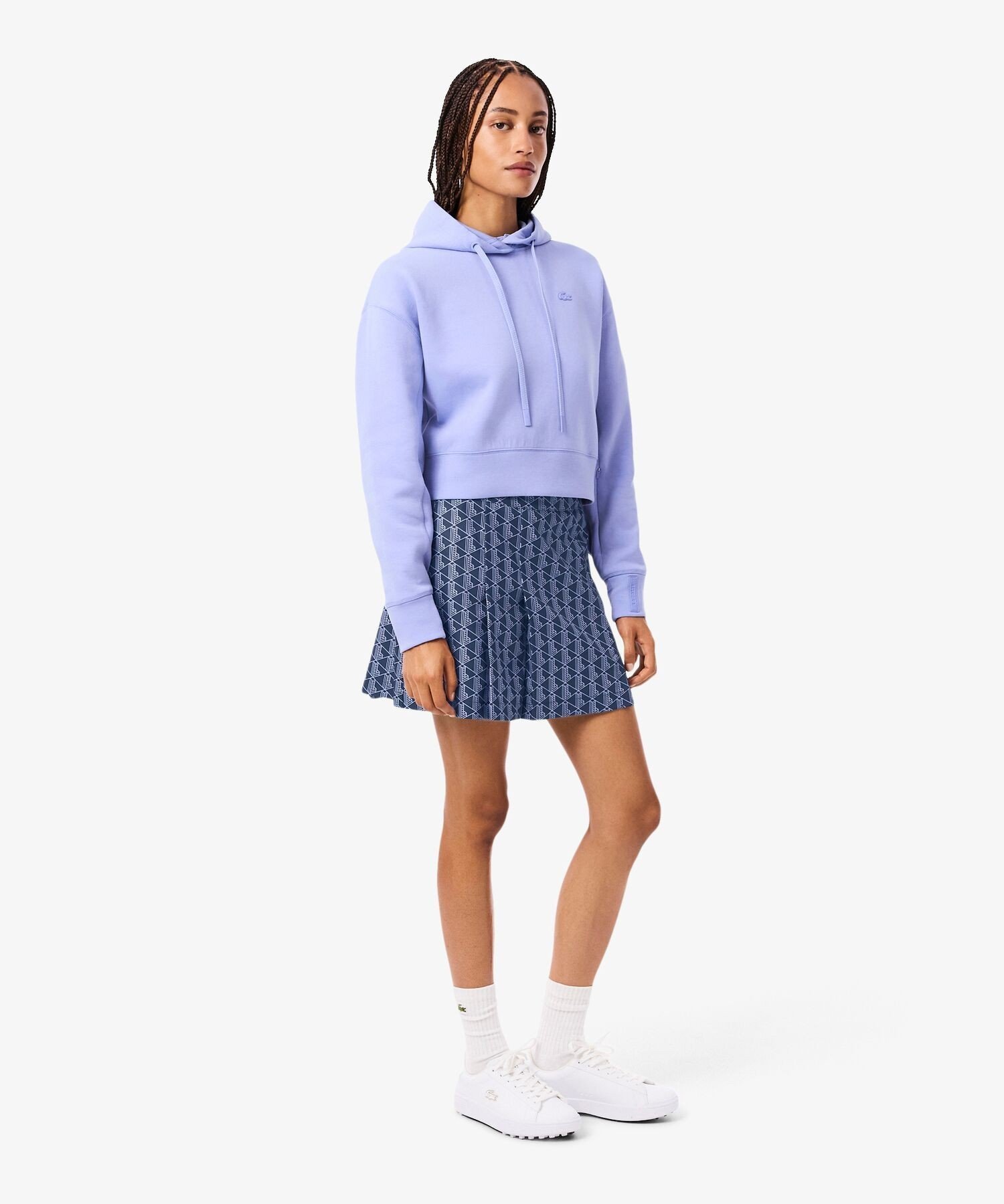 【SALE／30%OFF】LACOSTE ハイストレッチ ウルトラドライチェックゴルフスカート インナー付き ラコステ スカート ミニスカート ネイビー【送料無料】