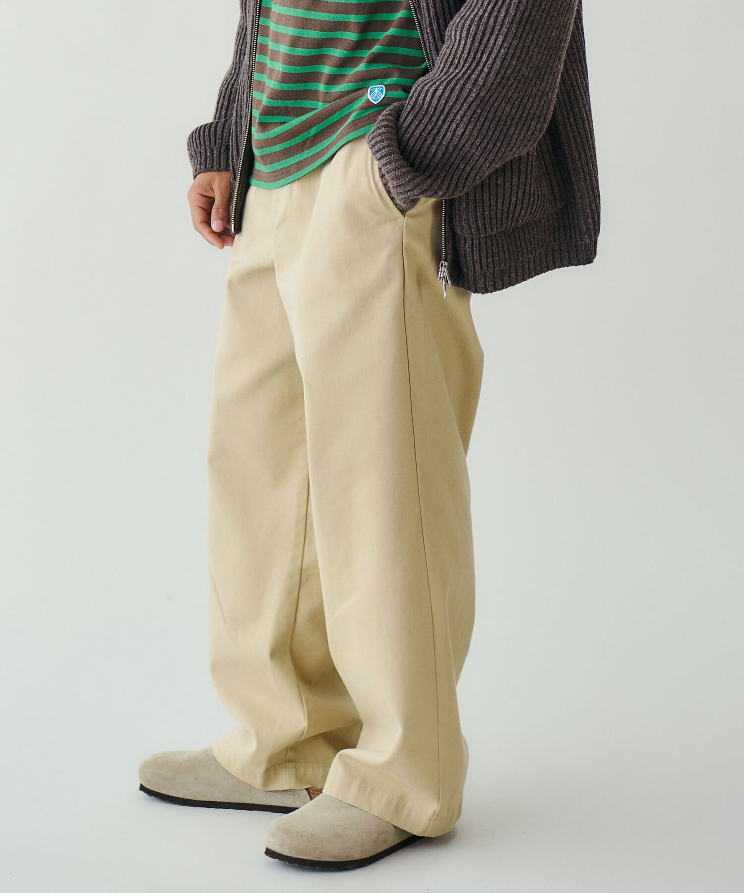 Bshop TUF-NUT ｜ T/C TWILL WIDE WORK TROUSERS MEN ビショップ パンツ その他のパンツ カーキグリー..
