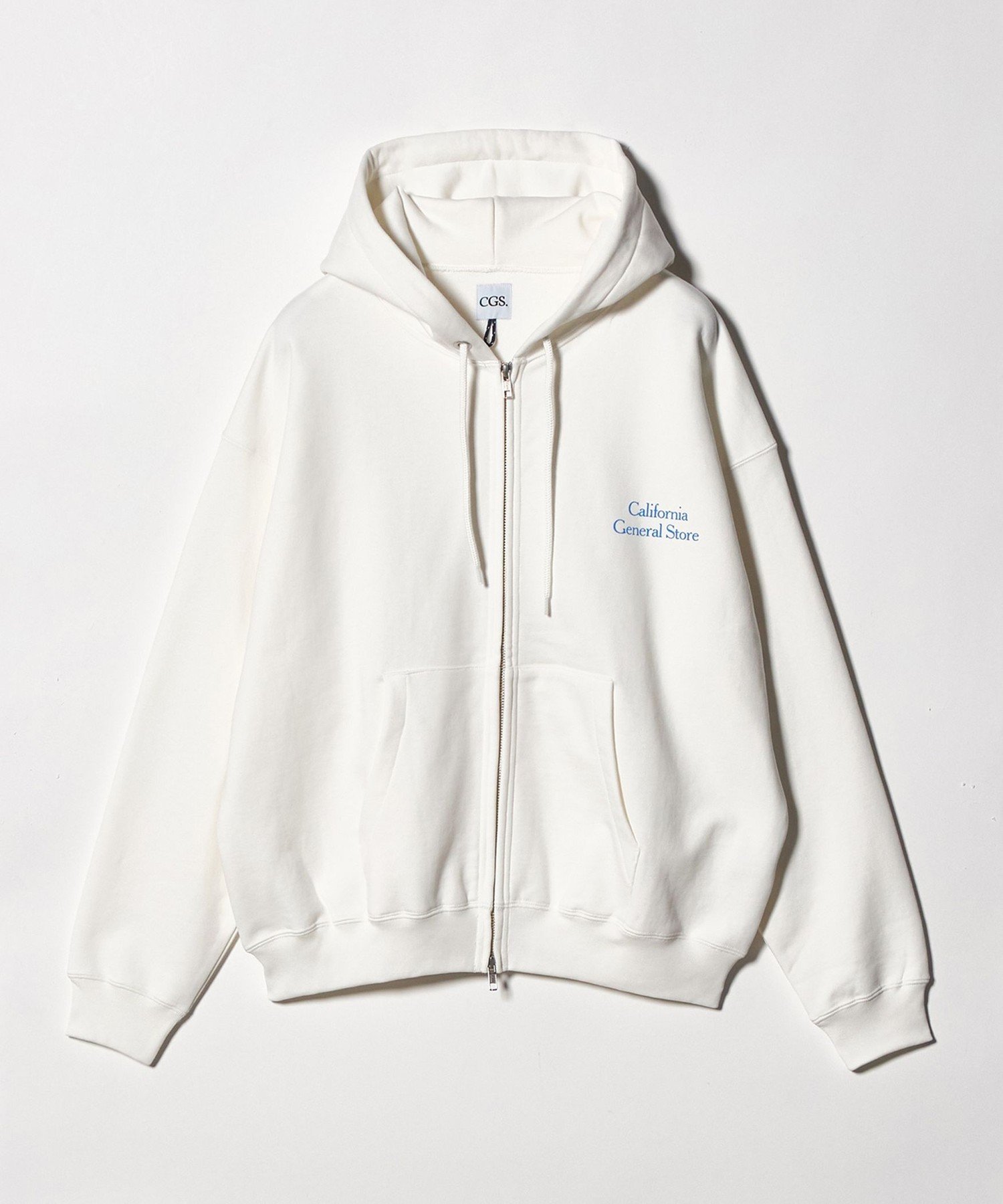 California General Store ＜CGS.＞オーガニックコットン スウェット ジップ パーカー ビューティー＆ユース　ユナイテッドアローズ トップス パーカー・フーディー ホワイト【送料無料】