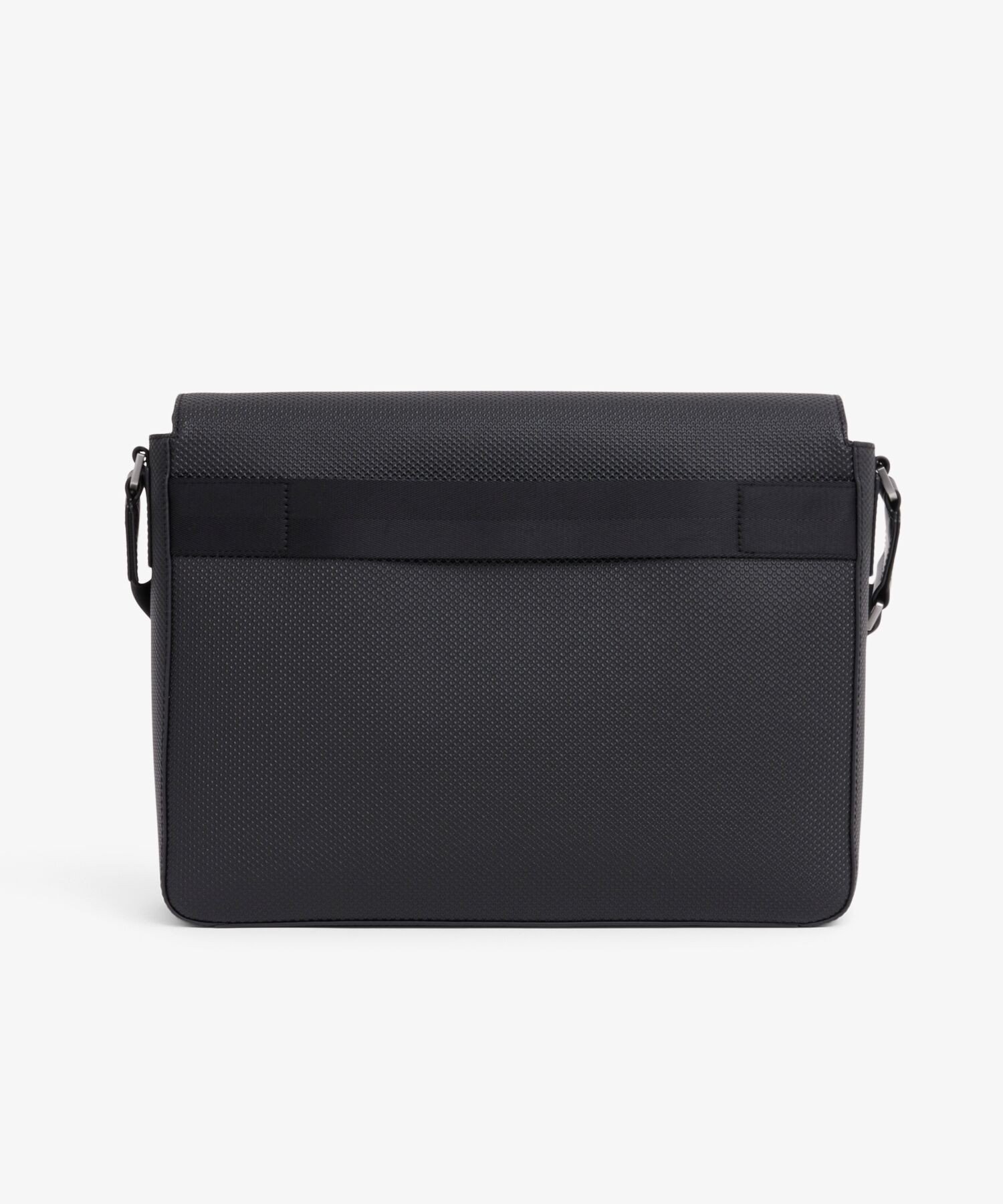 LACOSTE シャンタコ レザー メッセンジャーバッグ ラコステ バッグ メッセンジャーバッグ ブラック【送料無料】