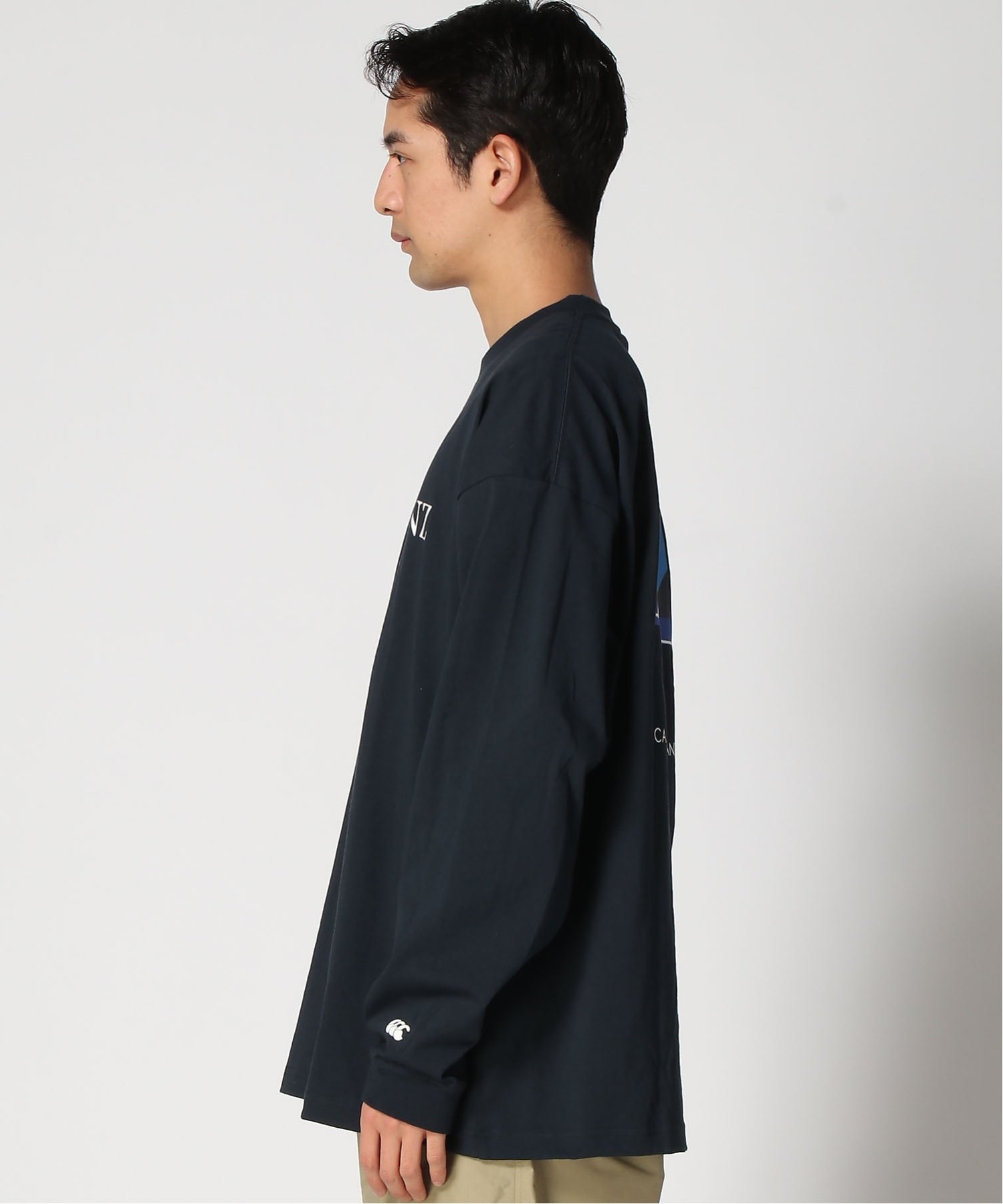 canterbury (U)ロングスリーブ フィールドティー カンタベリー トップス カットソー・Tシャツ ネイビー ホワイト【送料無料】