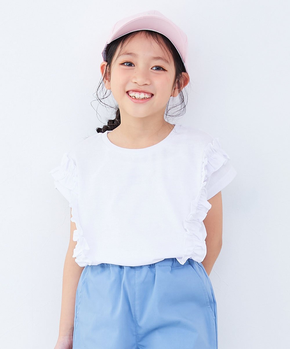 devirock えらべる フリルデザイン 半袖Tシャツ 子供服 キッズ 女の子 フリル Tシ...