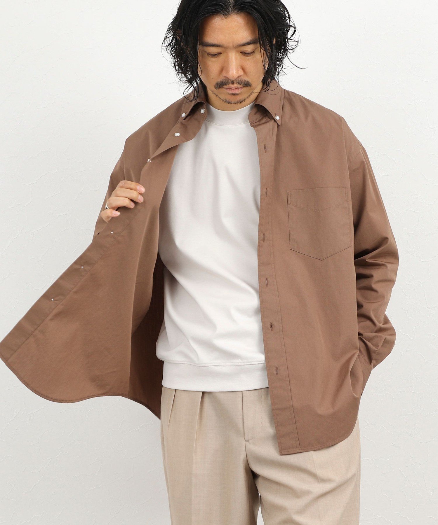 NOLLEY'S goodman 【THOMAS MASON/トーマス・メイソン】ボタンダウンシャツ 26AW ノーリーズ トップス シャツ・ブラウス ホワイト ブラック ブラウン【送料無料】