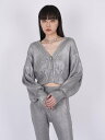 【SALE/70%OFF】PAMEO POSE Foil Printed Cardigan パメオポーズ トップス カーディガン ピンク グレー ブラック【送料...