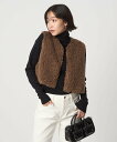 UNITED ARROWS green label relaxing <VINCENT PRADIER>フェイクファー ベスト ユナイテッドアローズ グリーンレーベルリラクシング トップス ベスト・ジレ ブラック【送料無料】
