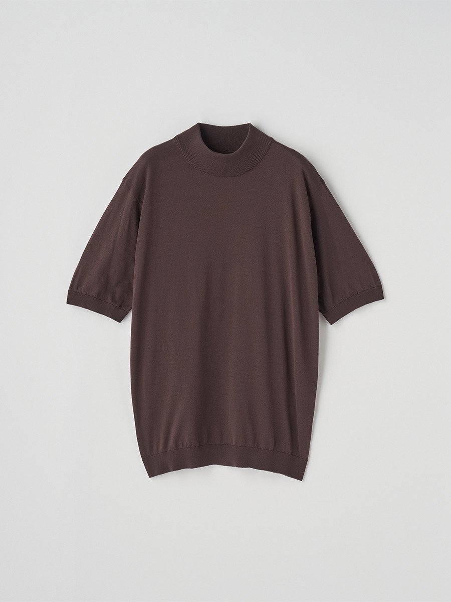 JOHN SMEDLEY モックネック半袖コットンニット Tシャツ ｜ ARBER ｜ 30G MODERN FIT ジョンスメドレー トップス ニット【送料無料】