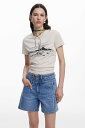 【SALE/30%OFF】Desigual DOUBLE デニムショートパンツ デシグアル パンツ ジーンズ・デニムパンツ ブルー【送料無料】