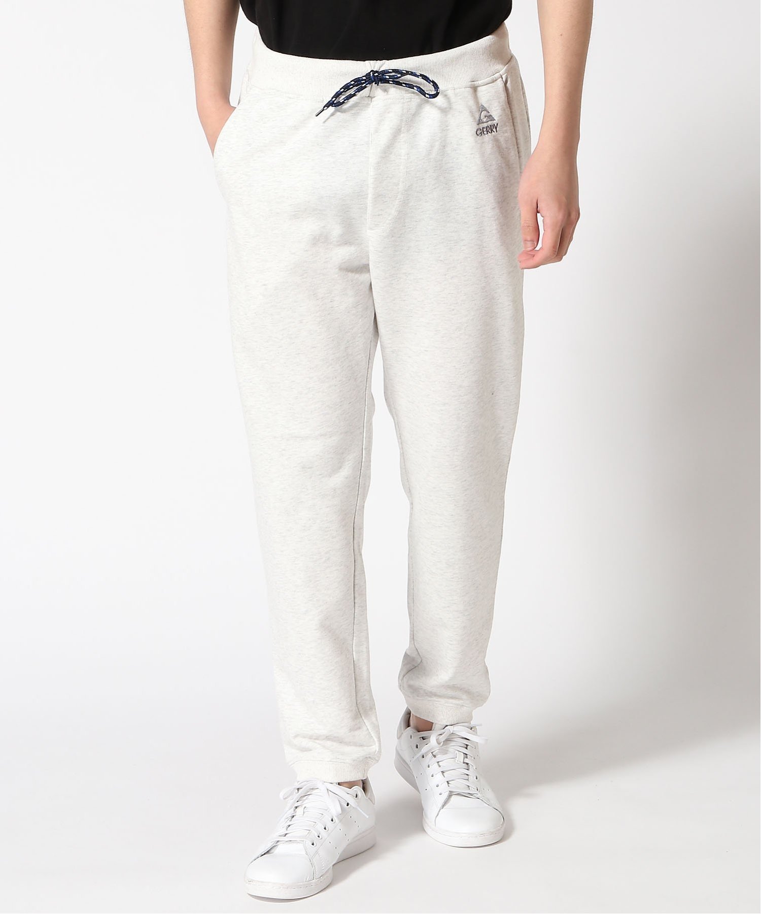 GERRY GERRY/(M)裏毛 ウエストリブ イージーパンツ グリーンスクエア パンツ その他のパンツ ブルー ネイビー グレー【送料無料】