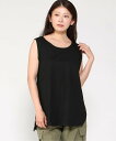 【SALE/63%OFF】Coo+i Coo+i/(W)裾ラウンドロングタンクトップ スレンダー トップス ノースリーブ・タンクトップ ホワイト ブラック