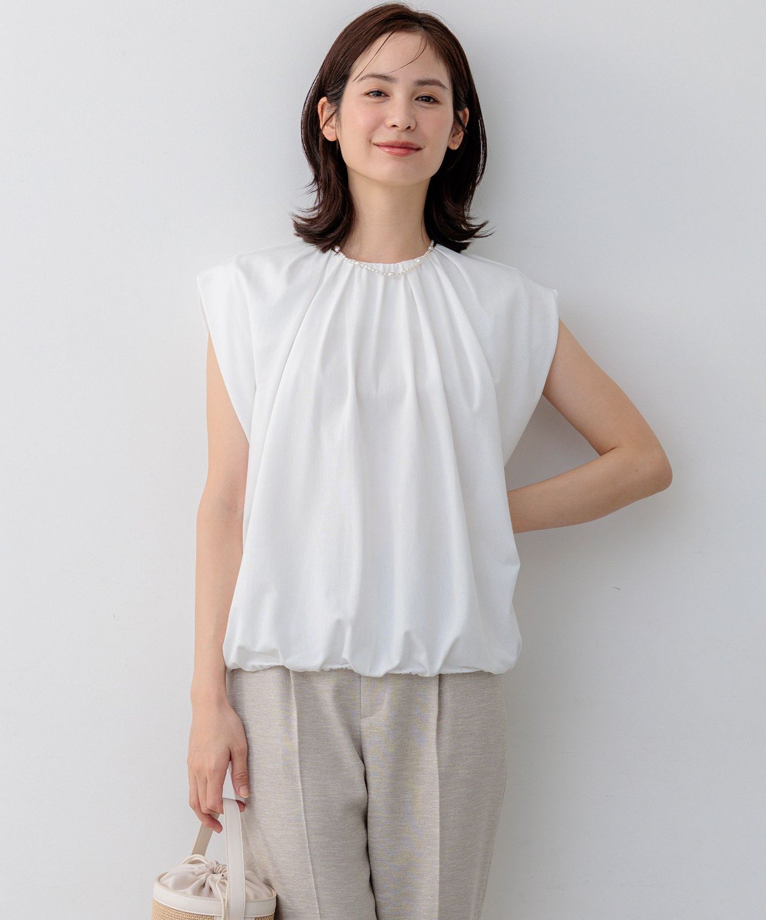 【SALE／30%OFF】組曲 L 【WEB限定】サマージャージーバルーンシルエット カットソ...
