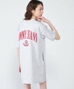 【SALE／50%OFF】TOMMY JEANS (W)TOMMY HILFIGER(トミーヒルフィガー) オーバーサイズバーシティTシャツワンピース トミーヒルフィガー..