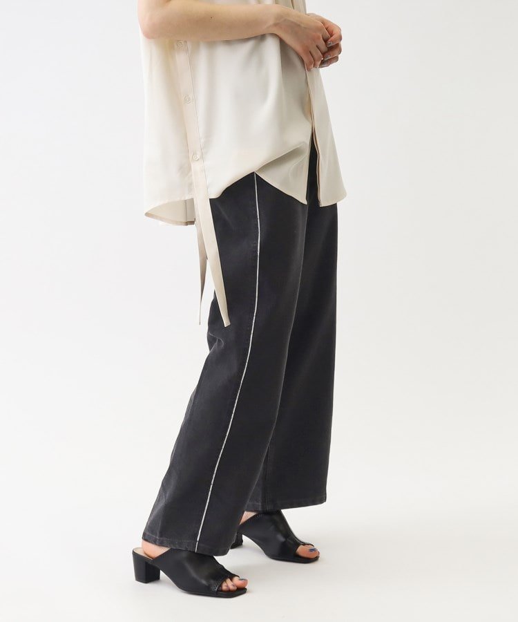 tk.TAKEO KIKUCHI(Ladies) フリンジカットデニムパンツ ティーケータケオキクチ パンツ ジーンズ・デニムパンツ グレー ブルー【送料無料】のサムネイル