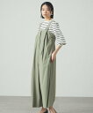 【SALE/30%OFF】CAST: 【イチオシ/機能性素材】サロペットパンツ キャスト コロン ワンピース・ドレス その他のワンピース・ドレス グリーン ブラ...