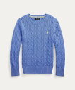 POLO RALPH LAUREN (ボーイズ 8才~20才)ケーブルニット コットン セーター ラルフローレン トップス ニット ブルー【送料無料】