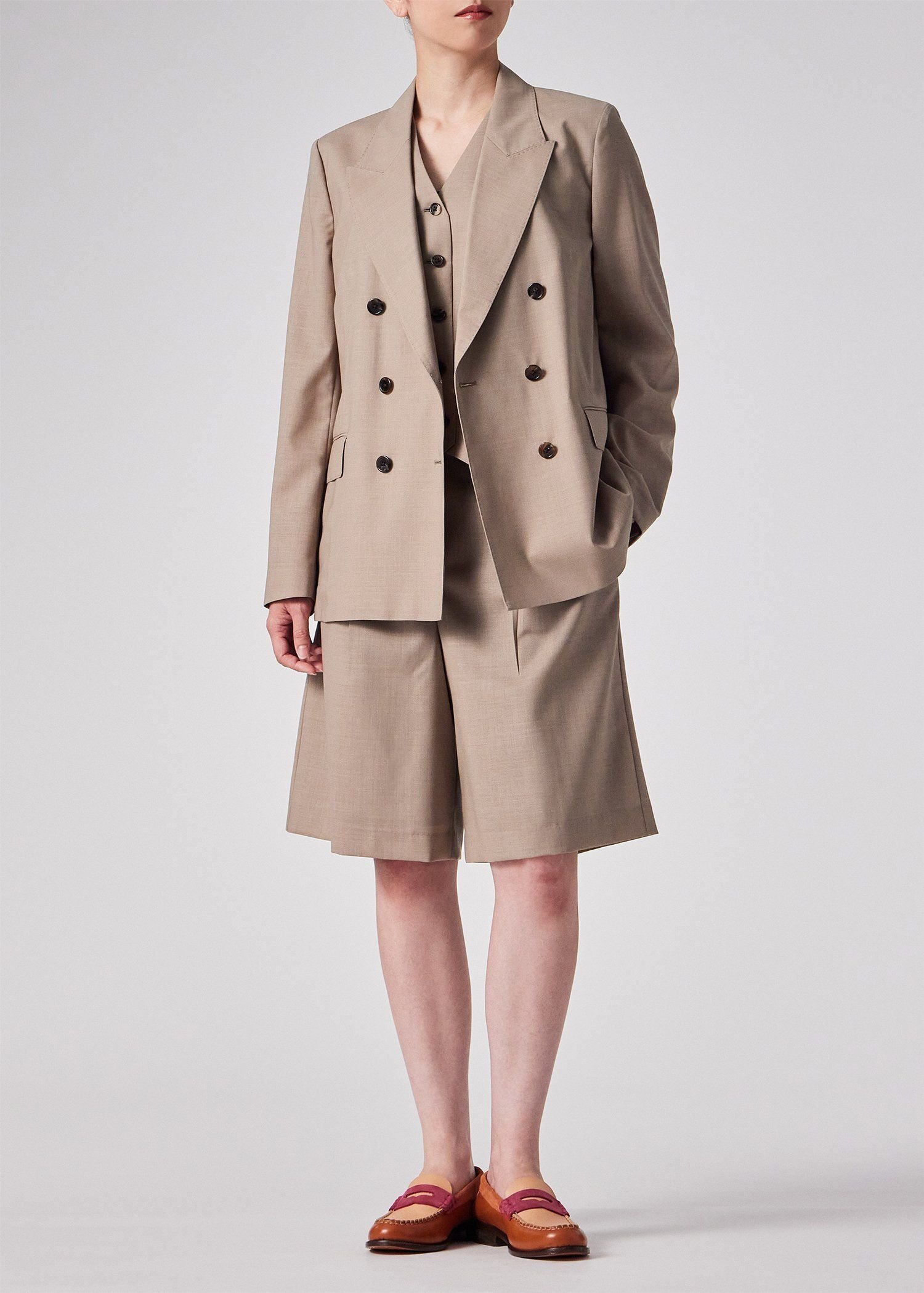 【SALE／30%OFF】Paul Smith ウィメンズ クリスプウール ダブルジャケット ポール・スミス ジャケット・アウター テーラードジャケット・ブレザー ベージュ【送料無料】