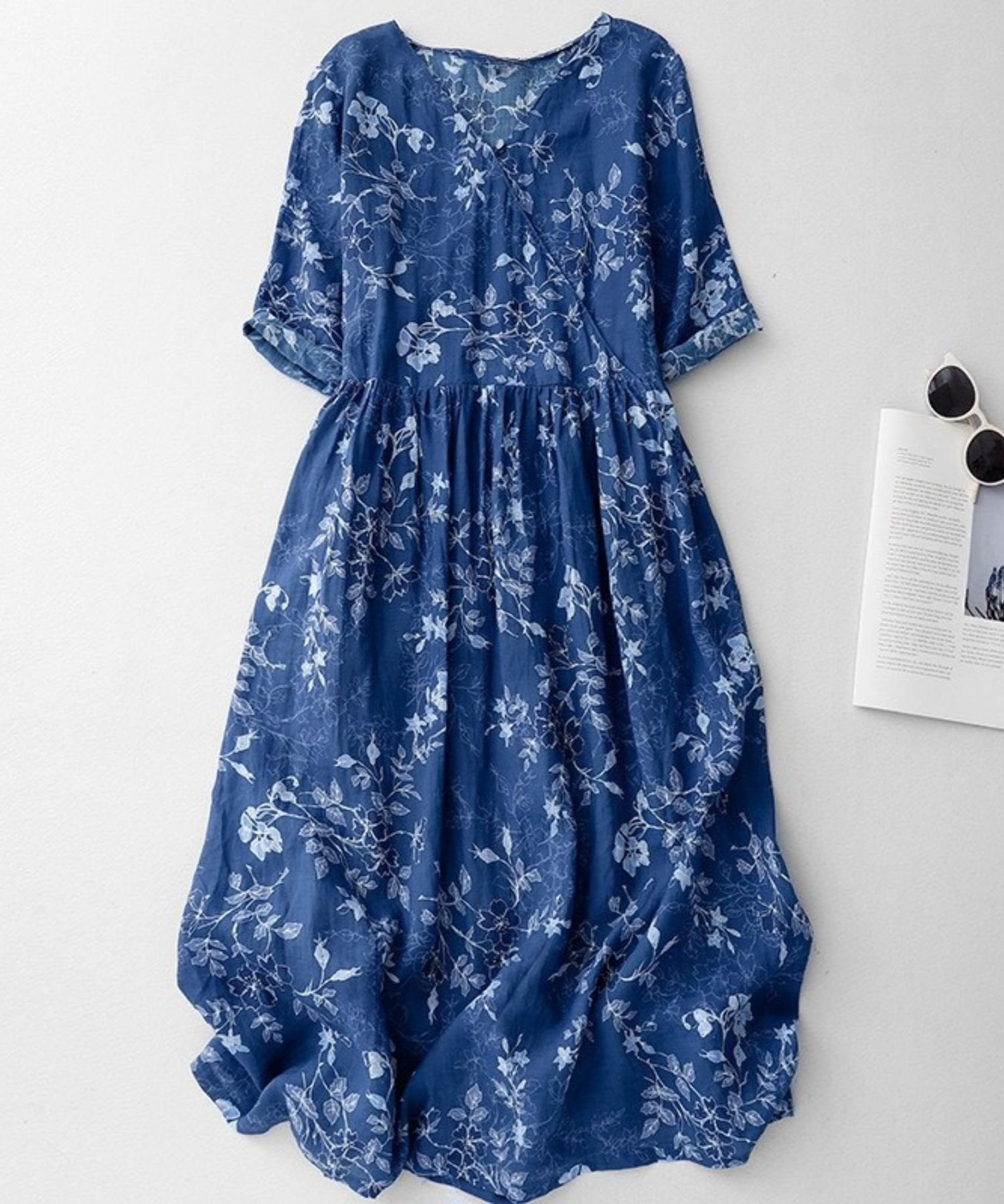 【SALE／40%OFF】CADBURY カシュクール風後ろリボン単色プリントロングワンピース スピーガ ワンピース..