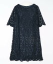 【SALE/14%OFF】Ranan サークルレースサックワンピ ラナン ワンピース・ドレス ワンピース ネイビー ピンク【送料無料】(4)