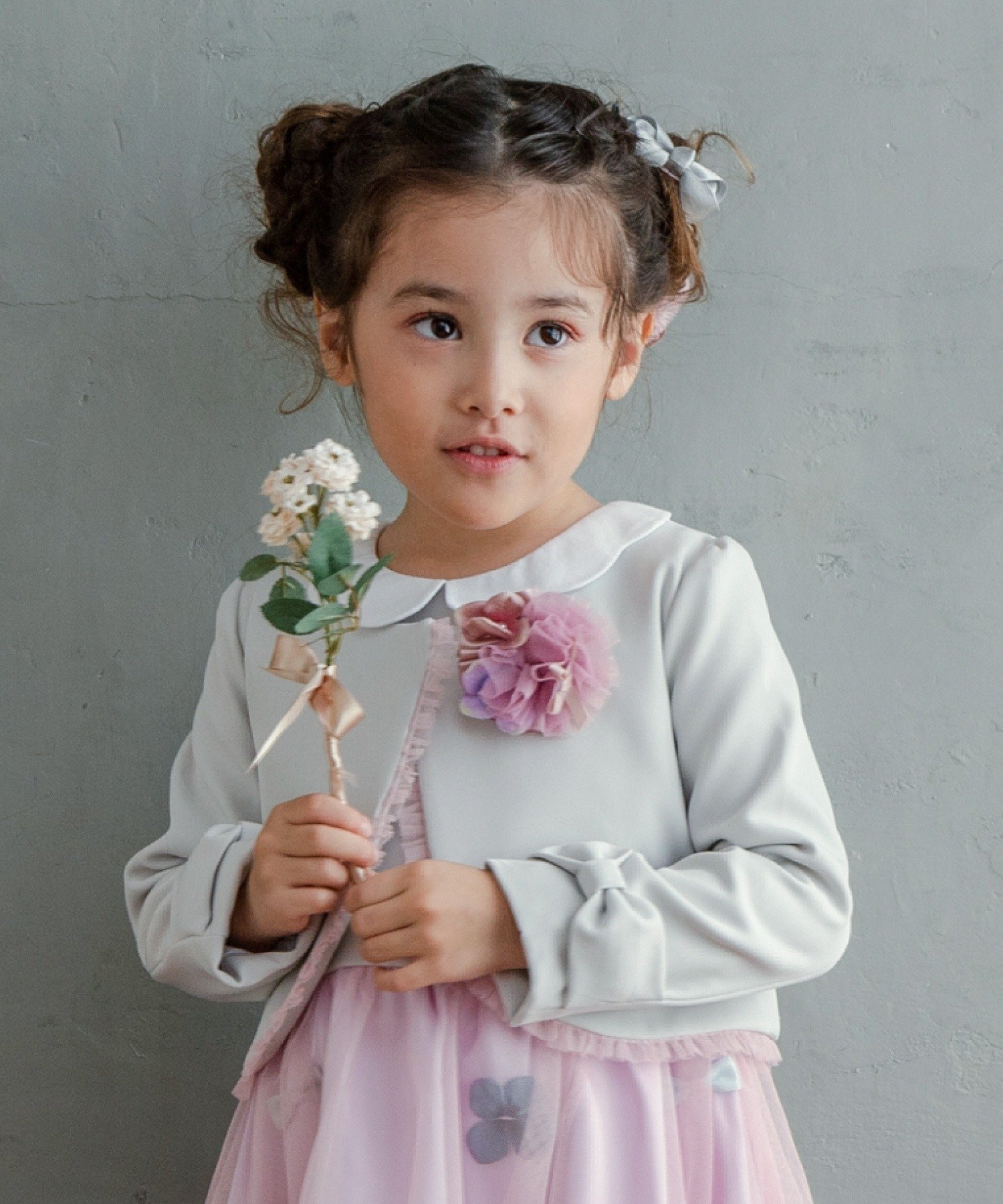 panpantutu (p)リボンカフスジャケット パンパンチュチュ ジャケット・アウター ノーカラージャケット ネイビー グレー【送料無料】