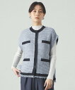 CAST: 【オンでもオフでも活躍】ツイード調ニットジレ キャスト コロン トップス その他のトップス ホワイト【送料無料】