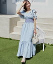 【SALE/50%OFF】MAJESTIC LEGON ∞フリルリボンコルセットワンピース マジェスティックレゴン ワンピース・ドレス その他のワンピース・ドレス ブルー ホワイト【送料無料】