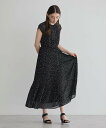 YECCA VECCA 小花柄プリーツワンピース2 イェッカヴェッカ ワンピース・ドレス その他のワンピース・ドレス ブラック ベージュ【送料無料】