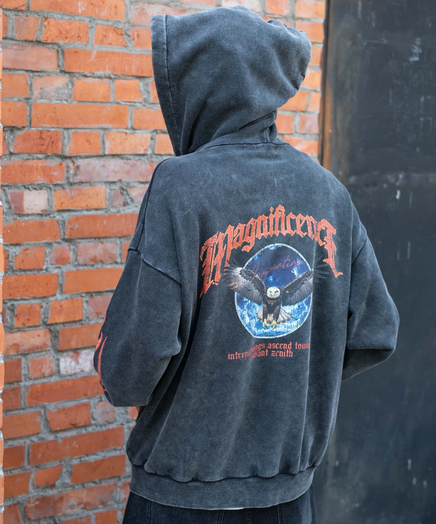 WEGO MEN'S パウダーブリーチグラフィックZIPパーカー ウィゴー トップス パーカー・フーディー【送料..