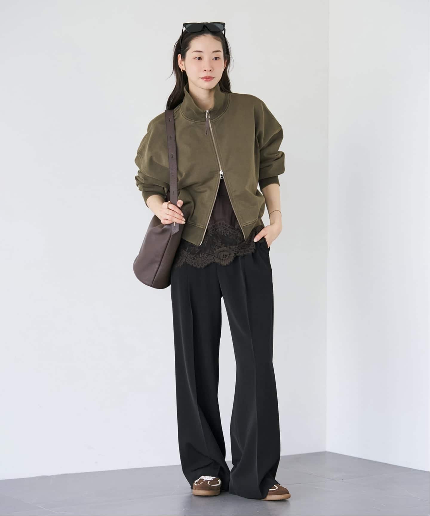 plage beautiful tuck パンツ プラージュ パンツ スラックス・ドレスパンツ ベージュ ブラック