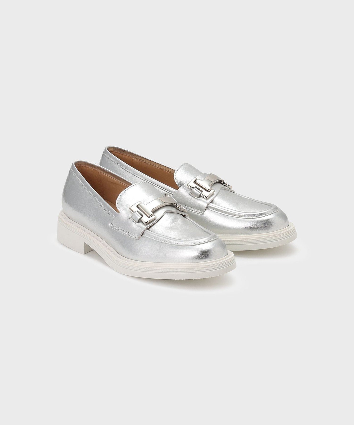 【SALE／30%OFF】GRACE CONTINENTAL LUCA GROSSI ローファー グレースコンチネンタル シューズ・靴 パンプス ブラウン シルバー【送料無料】