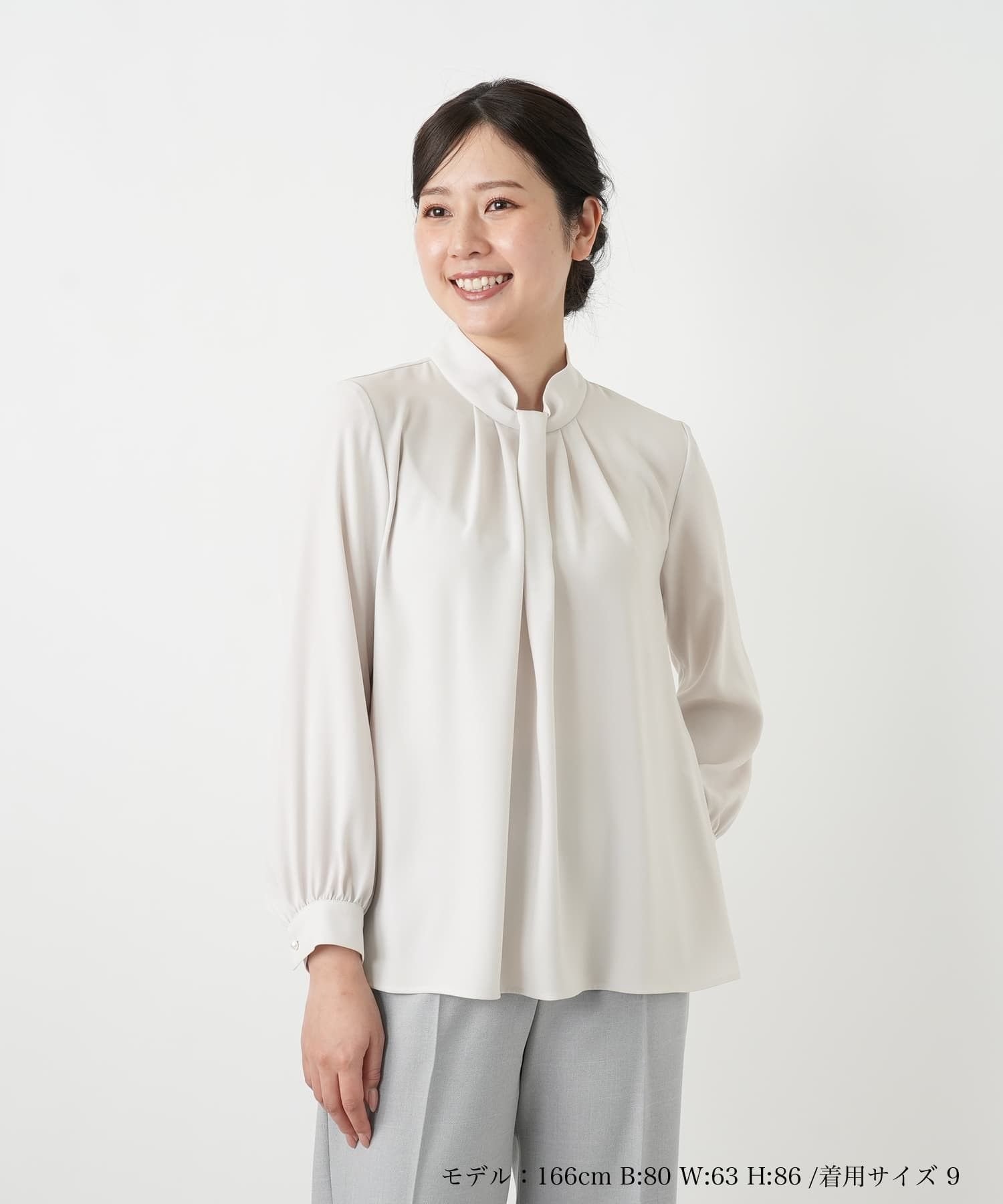 Leilian 洗えるストレッチブラウス レリアン トップス シャツ・ブラウス