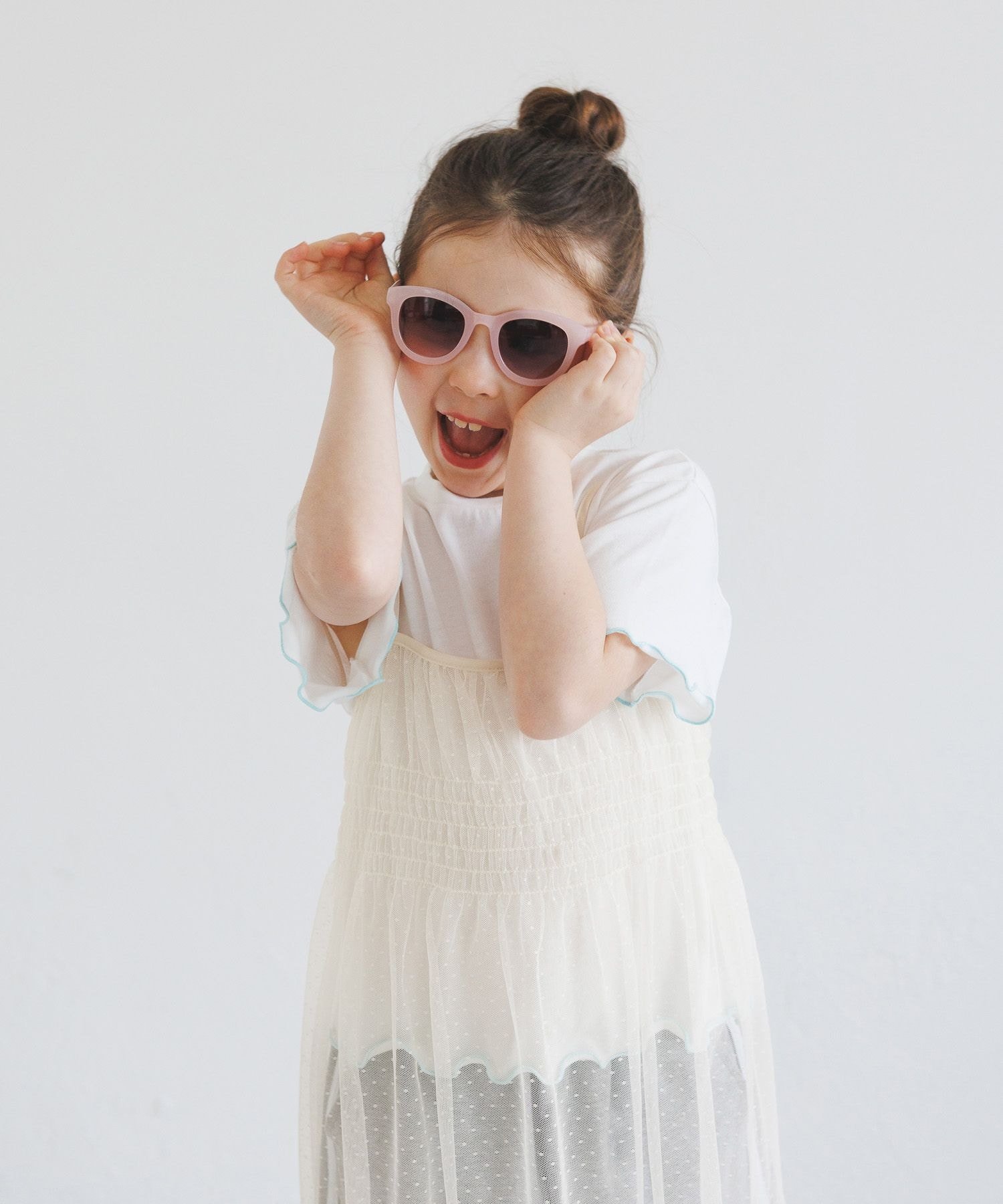 【SALE／25%OFF】BAYFLOW [UVカット]クリアサングラス(KIDS) ベイフロー ファッション雑貨 サングラス ピンク ベージュ