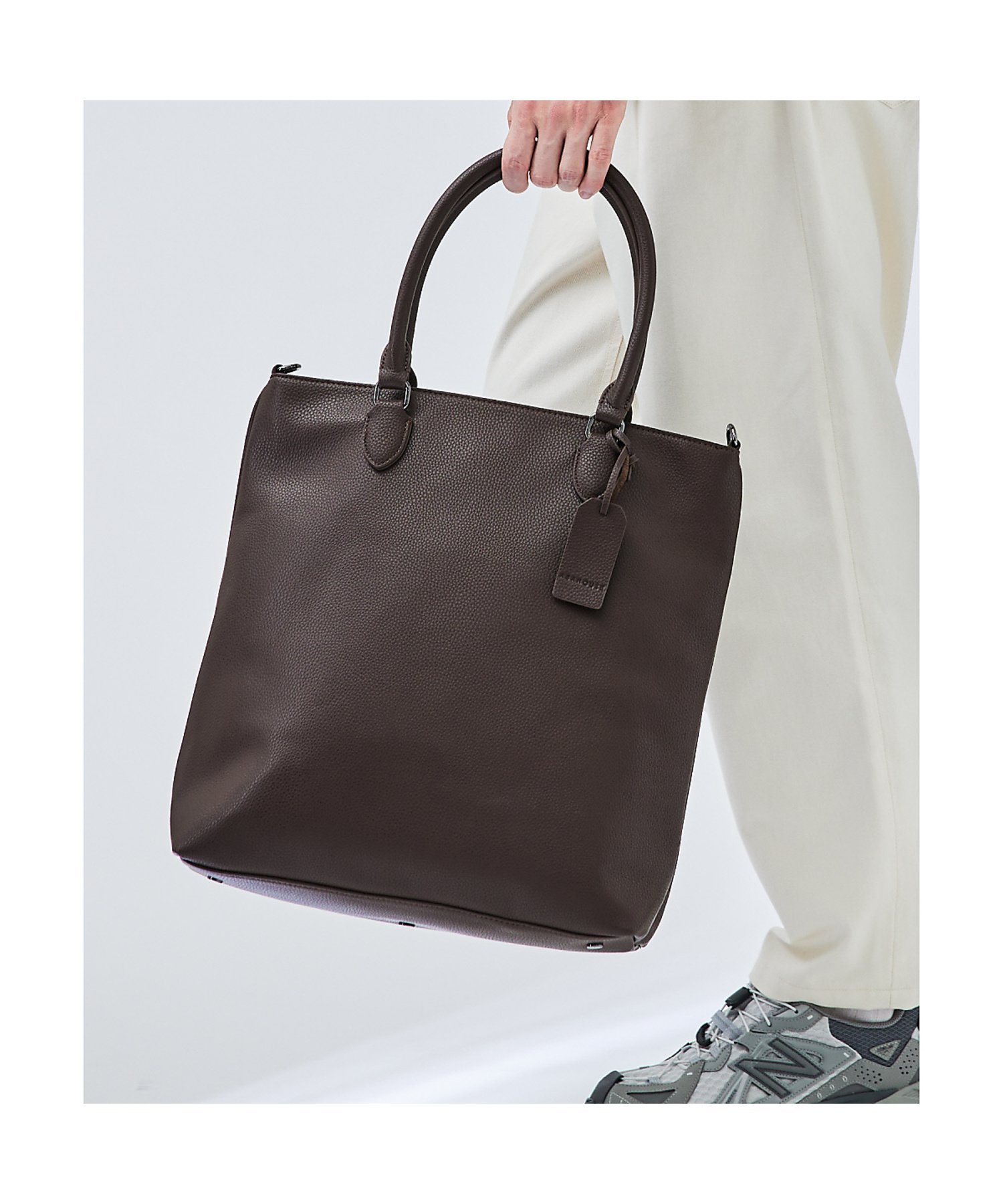 【SALE／20%OFF】ABAHOUSE LASTWORD 【WEB別注】シボレザー 縦型 2WAY トートバッグ / 15.0インチPC対 アバハウス バッグ トートバッグ ネイビー ブラウン グレー ブラック【送料無料】