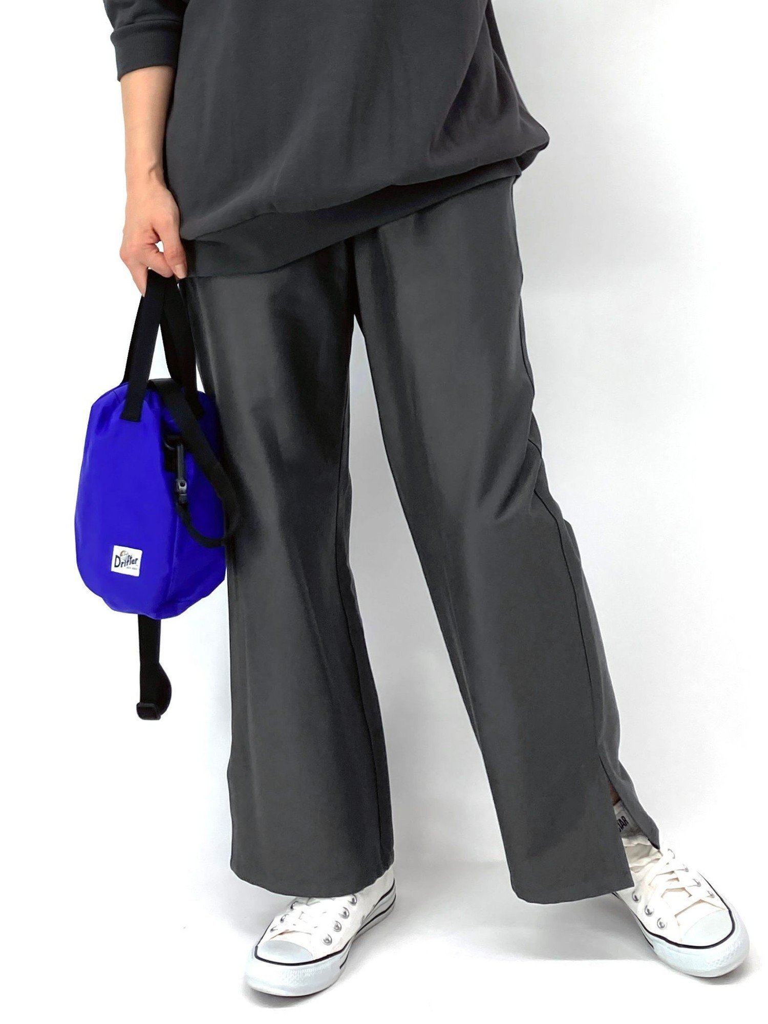 【SALE／50%OFF】Grand PARK NICOLE スーパーストレッチサイドスリット入りフレアーパンツ ニコル パンツ その他のパンツ グレー ベージュ ピンク カーキグリーン【送料無料】