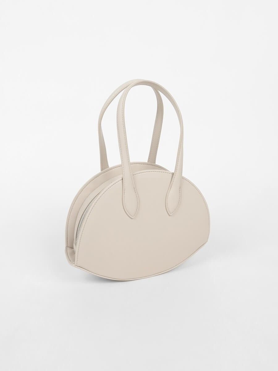 【SALE／54%OFF】Vin 2wayラウンドハンドバッグ ヴァン バッグ ハンドバッグ ホワイト【送料無料】
