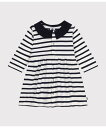 【SALE/20%OFF】PETIT BATEAU 長袖ワンピース プチバトー ワンピース・ドレス ワンピース ホワイト【送料無料】