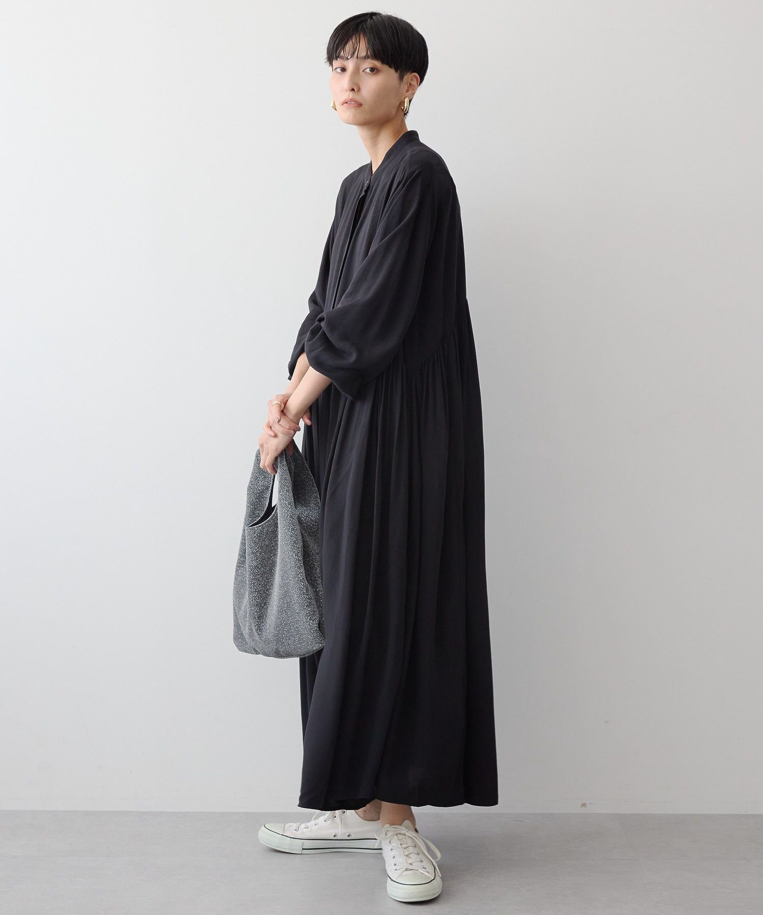 AMERICAN HOLIC エコベロアソートギャザーワンピース アメリカン ホリック ワンピース・ドレス その他のワンピース・ドレス ブラック【送料無料】のサムネイル