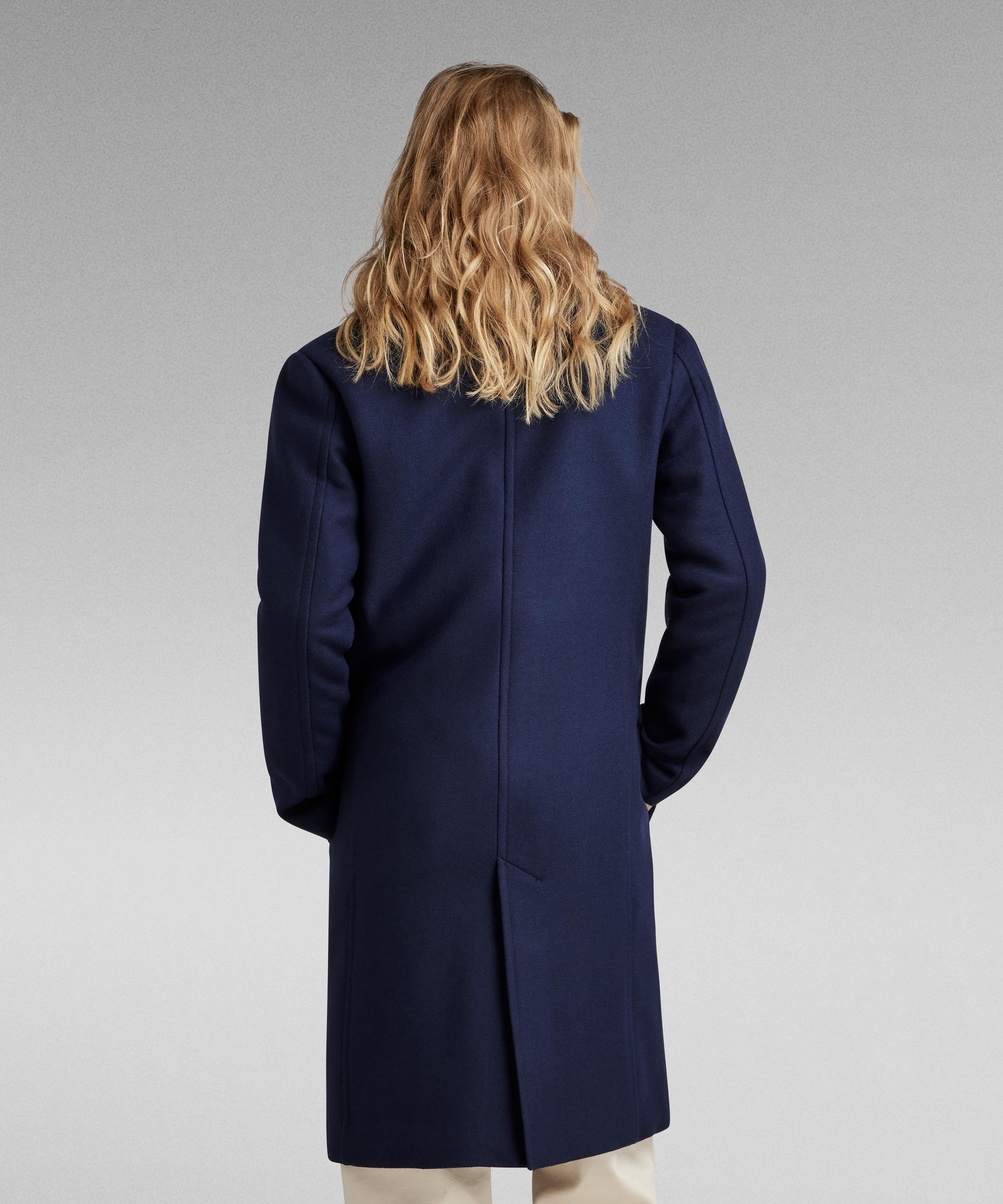 【公式ショップ】PREMIUM LONG WOOL COAT/ロングウールコート ジースターロゥ ジャケット・アウター チェスターコート ネイビー
