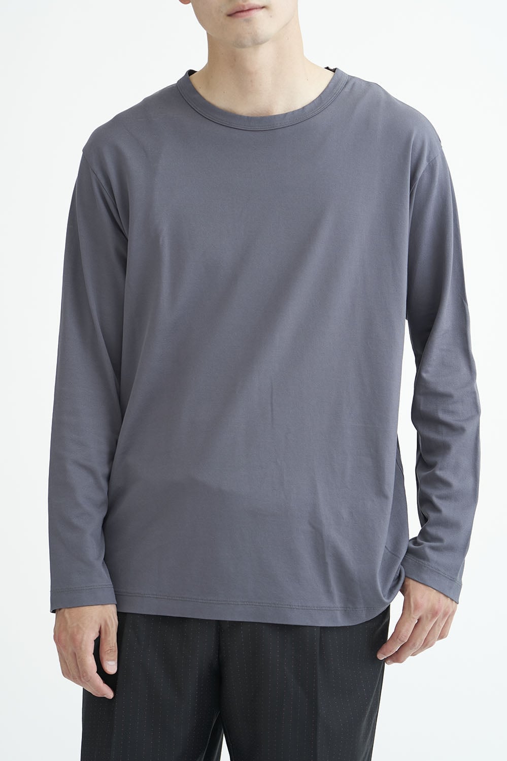 WA.CLOTH ESSENTIAL 【WA.CLOTH】Genderless PERFECT L/S T-SHIRT ローンチパーク トップス カットソー・Tシャツ グレー ブラック ホワイト