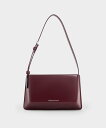 【SALE/20%OFF】CHARLES & KEITH ストラクチャーボクシー ショルダーバッグ(Burgundy) チャールズアンドキース バッグ ショルダーバッグ ブラック レッド ベージュ【送料無料】(4)