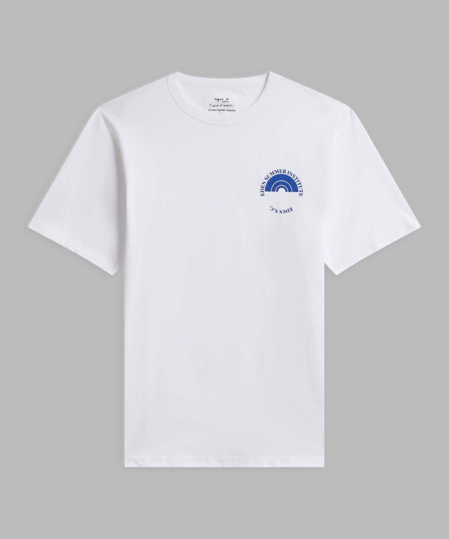 オーガニックコットン プリント 半袖 アーティスト Tシャツ "Sylvain Couzinet-Jacques" アニエスベー トップス カットソー・Tシャツ ホワイト