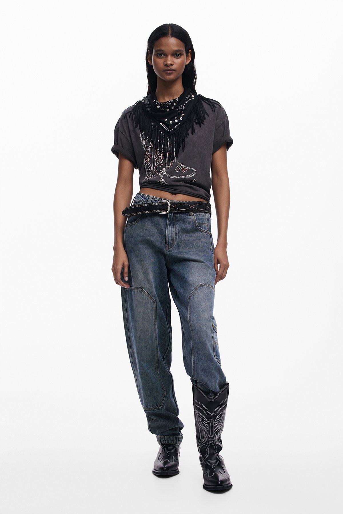 TSBOOTS Tシャツショートスリーブ デシグアル トップス カットソー・Tシャツ グレー