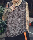 Subciety Patterned tank top サブサエティ トップス ノースリーブ・タンクトップ ブラック ベージュ【送料無料】