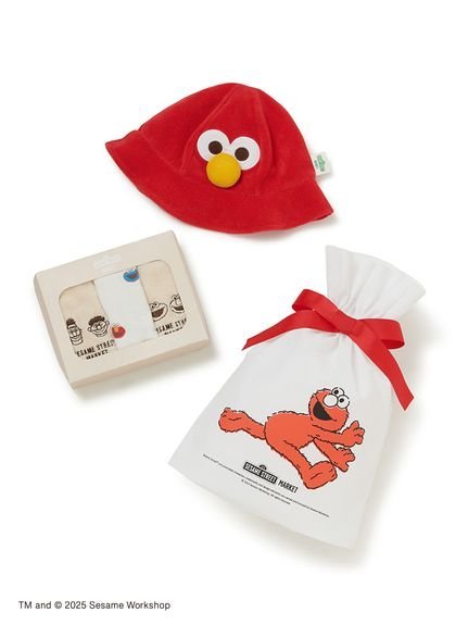 SESAME STREET MARKET 【ラッピング付き】【BABY】パイルハット&フェイス柄タオル3枚ギフトセット セサミストリートマーケット マタニティウェア・ベビー用品 その他のベビーグッズ